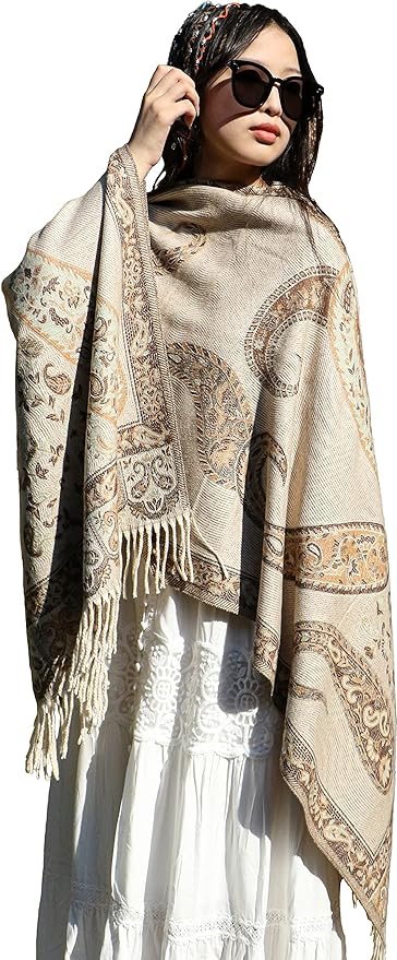 Large Pashmina Shawls & Wraps for Women Extra Soft Cashmere Feel